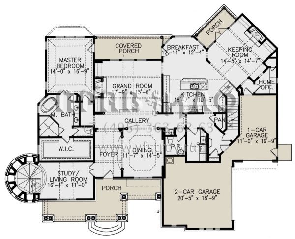 Проект двухэтажного дома с гаражом на три и более машин в прибрежном стиле S5-320 (699-00370)