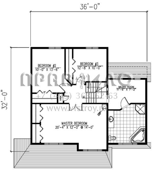 Проект двухэтажного дома с гаражом на одну машину в английском стиле S5-160 (1785-00174)