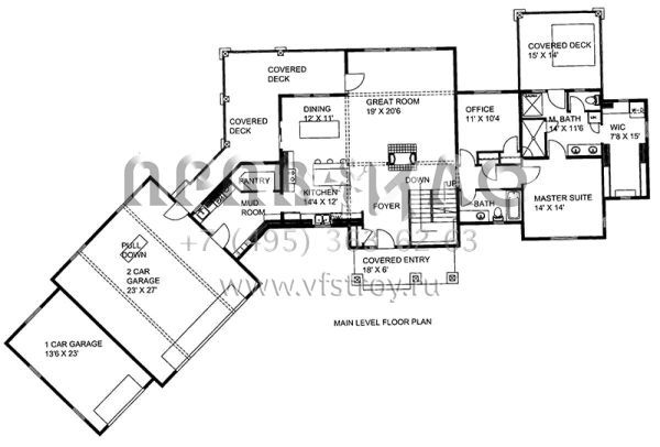 Проект двухэтажного дома с гаражом на три и более машин в скандинавском стиле S5-385 (039-00667)