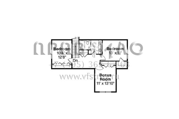Проект двухэтажного дома с гаражом на две машины в американском стиле S5-236 (035-00714)