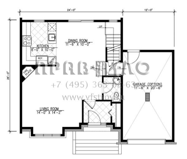 Проект трехэтажного дома с гаражом на одну машину в английском стиле S5-152 (1785-00194)