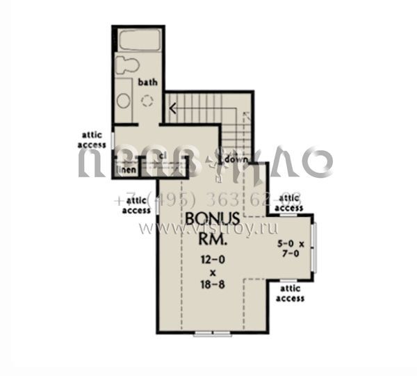 Проект одноэтажного дома с гаражом на две машины в американском стиле S5-160 (2865-00110)