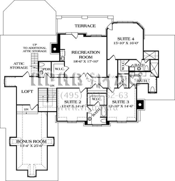 Проект двухэтажного дома с гаражом на две машины в английском стиле S5-447 (3323-00633)