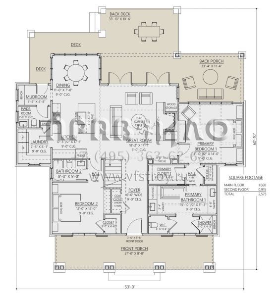 Проект двухэтажного дома без гаража в современном стиле S5-239 (8687-00009)