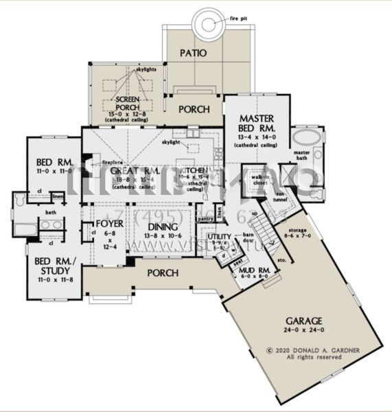 Проект одноэтажного дома с гаражом на две машины в современном стиле S5-176 (2865-00065)