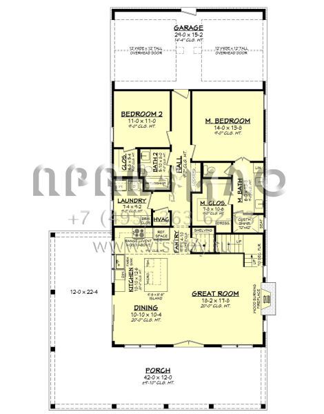 Проект двухэтажного дома с гаражом на одну машину в стиле БарнХаус S5-225 (041-00338)