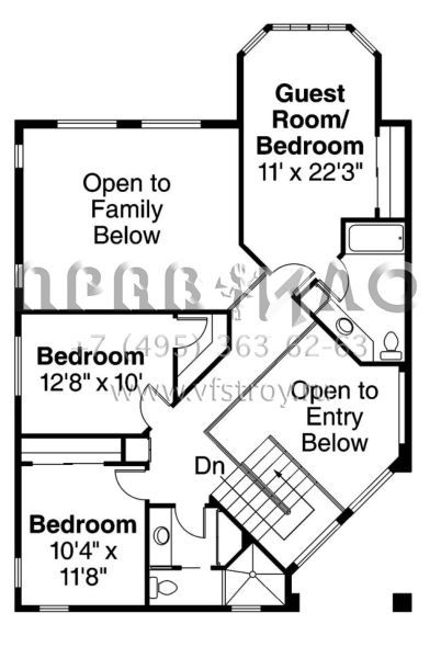 Проект двухэтажного дома с гаражом на две машины в современном стиле S5-267 (035-00569)