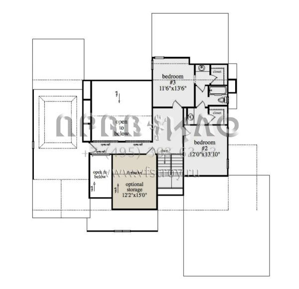 Проект двухэтажного дома с гаражом на две машины в американском стиле S5-267 (957-00092)
