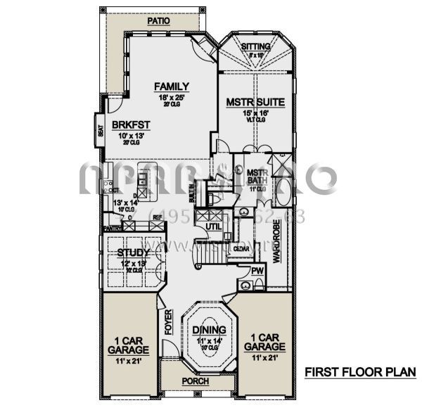 Проект двухэтажного дома с гаражом на две машины в английском стиле S5-356 (5445-00365)