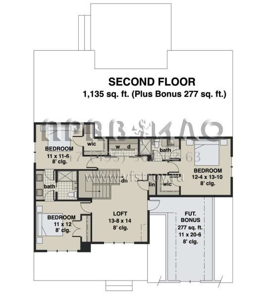 Проект двухэтажного дома с гаражом на две машины в современном стиле S5-292 (098-00338)