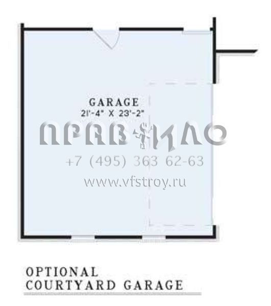 Проект одноэтажного дома с гаражом на две машины в стиле Ранчо S5-187 (110-00358)