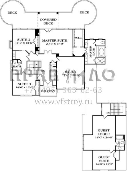 Проект трехэтажного дома с гаражом на три и более машин в американском стиле S5-435 (3323-00469)