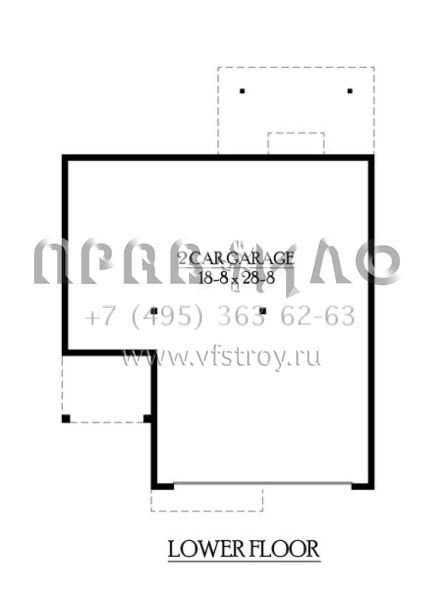 Проект двухэтажного дома с гаражом на две машины в скандинавском стиле S5-139 (341-00047)
