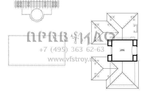 Проект двухэтажного дома с гаражом на три и более машин в современном стиле S5-912 (341-00298)