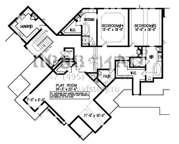 Проект двухэтажного дома с гаражом на три и более машин в стиле Шале S5-785 (699-00019)