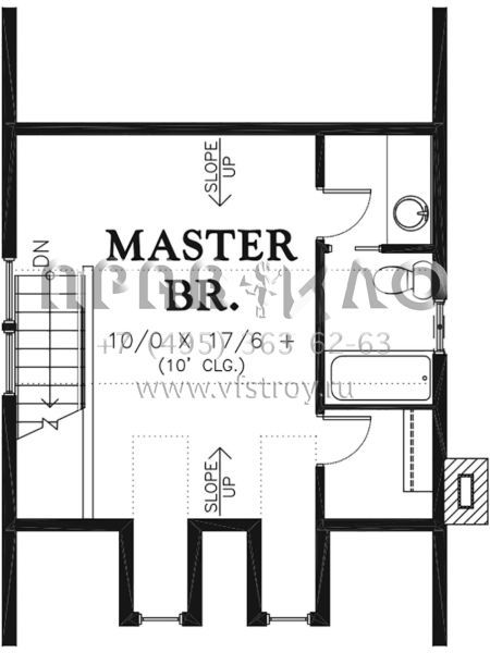 Проект трехэтажного дома без гаража в стиле Особняк S5-158 (2559-00768)