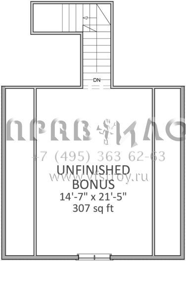 Проект одноэтажного дома с гаражом на две машины в американском стиле S5-205 (6849-00041)