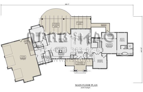 Проект одноэтажного дома с гаражом на три и более машин в стиле Шале S5-247 (5631-00127)
