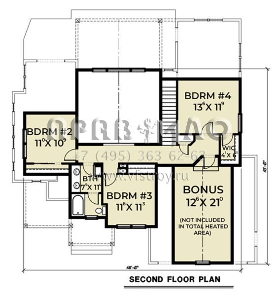 Проект двухэтажного дома с гаражом на две машины в американском стиле S5-211 (2464-00029)