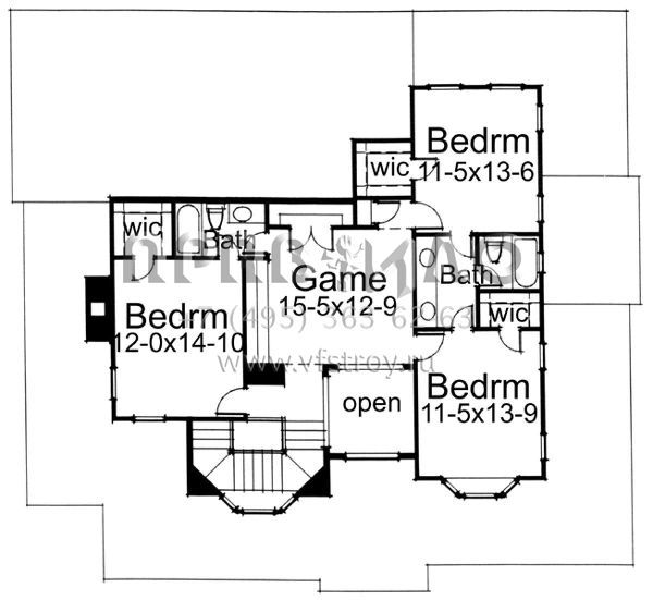 Проект двухэтажного дома с гаражом на две машины в стиле Ранчо S5-274 (9401-00069)