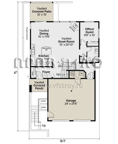 Проект двухэтажного дома с гаражом на две машины в современном стиле S5-140 (035-01008)