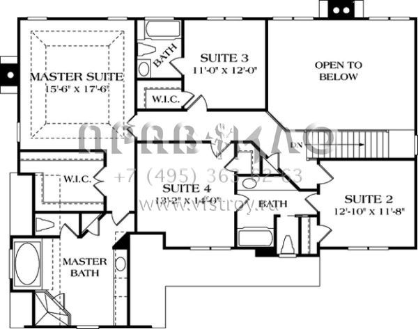 Проект двухэтажного дома с гаражом на две машины в стиле Ранчо S5-284 (3323-00246)