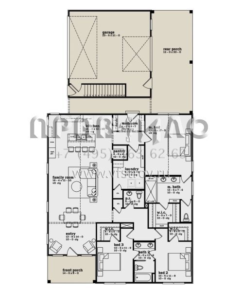 Проект двухэтажного дома с гаражом на две машины в современном стиле S5-214 (7174-00007)