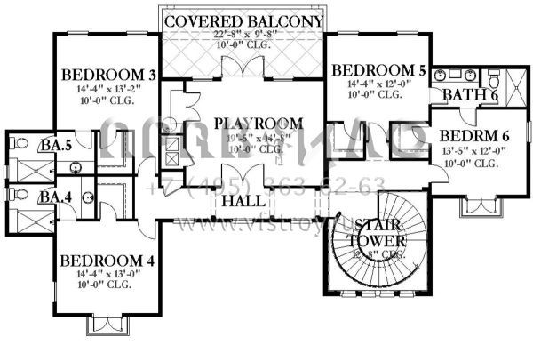 Проект двухэтажного дома с гаражом на три и более машин в современном стиле S5-666 (3978-00064)
