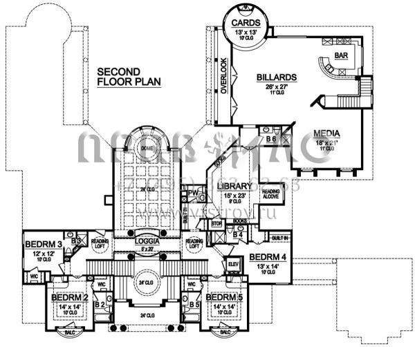 Проект двухэтажного дома с гаражом на три и более машин в английском стиле S5-913 (5445-00322)