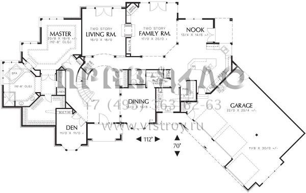 Проект двухэтажного дома с гаражом на три и более машин в современном стиле S5-391 (2559-00562)