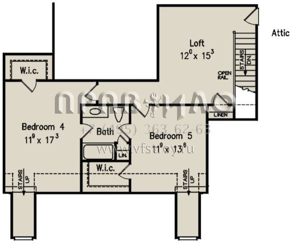 Проект одноэтажного дома с гаражом на две машины в стиле Ранчо S5-231 (8594-00222)