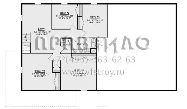 Проект двухэтажного дома с гаражом на две машины в стиле БарнХаус S5-324 (5032-00157)
