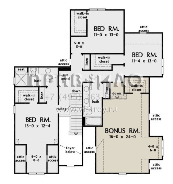 Проект двухэтажного дома с гаражом на две машины в современном стиле S5-256 (2865-00129)