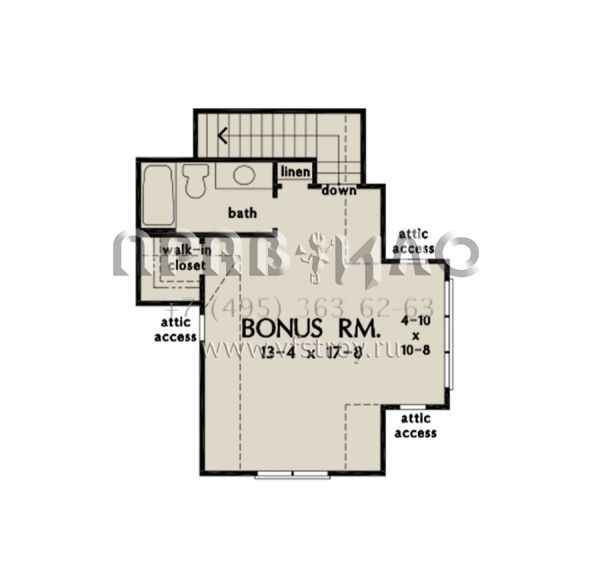 Проект одноэтажного дома с гаражом на две машины в американском стиле S5-202 (2865-00107)