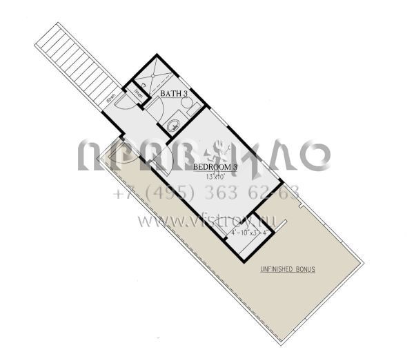 Проект двухэтажного дома с гаражом на три и более машин в американском стиле S5-227 (286-00099)