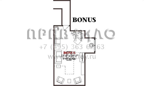 Проект одноэтажного дома с гаражом на две машины в стиле Ранчо S5-226 (1070-00012)