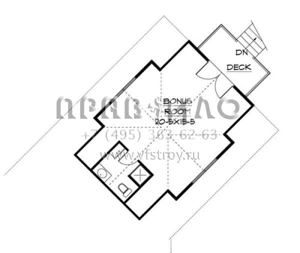 Проект одноэтажного дома с гаражом на три и более машин в американском стиле S5-752 (5631-00008)