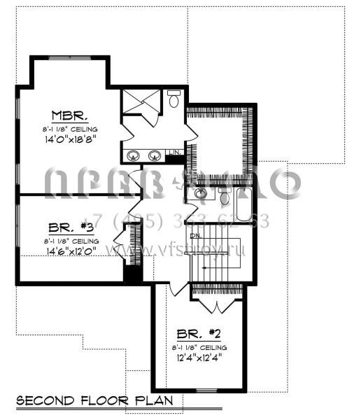 Проект двухэтажного дома с гаражом на две машины в современном стиле S5-250 (1020-00107)