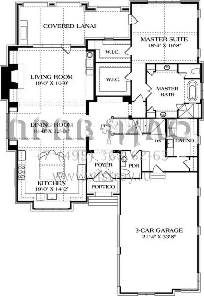 Проект двухэтажного дома с гаражом на две машины в английском стиле S5-457 (3323-00636)
