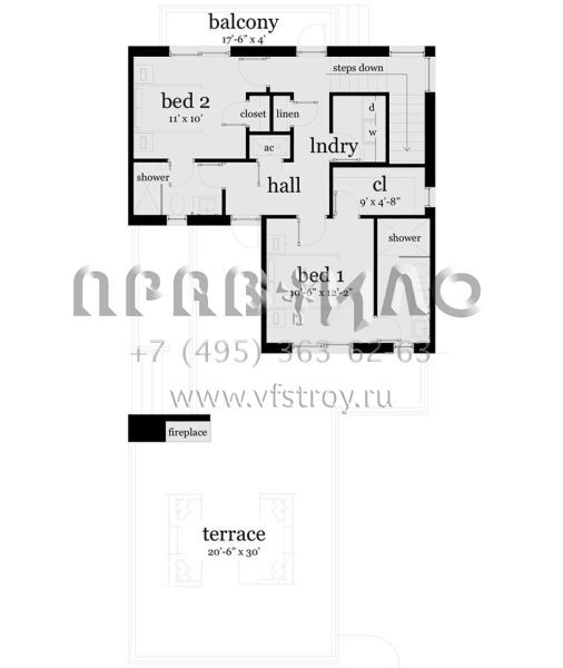 Проект двухэтажного дома с гаражом на две машины в современном стиле S5-137 (028-00108)