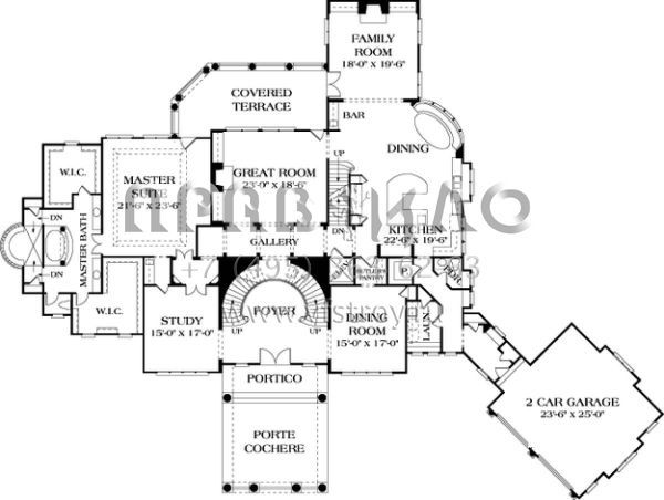 Проект двухэтажного дома с гаражом на три и более машин в прибрежном стиле S5-914 (3323-00548)