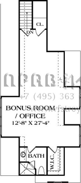 Проект одноэтажного дома с гаражом на три и более машин в стиле Ранчо S5-349 (3323-00625)