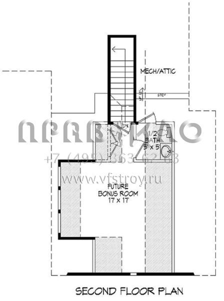 Проект двухэтажного дома с гаражом на две машины в американском стиле S5-208 (940-00006)