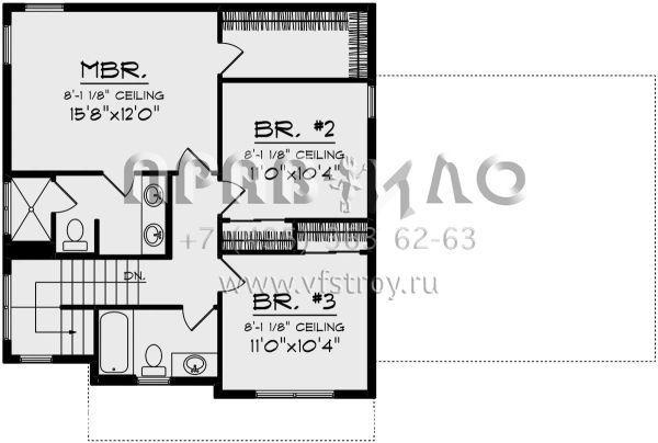Проект двухэтажного дома с гаражом на две машины в современном стиле S5-139 (1020-00003)