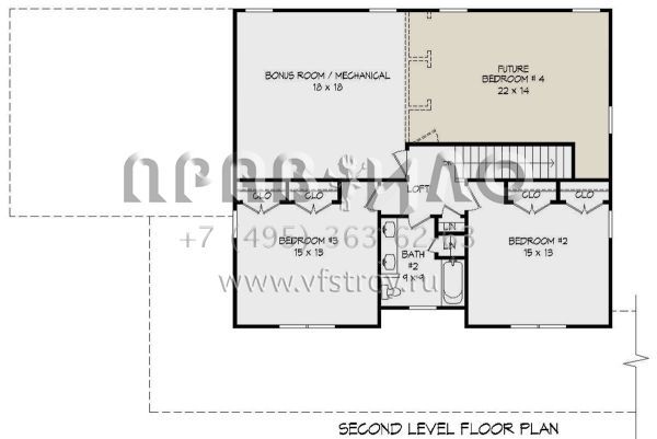 Проект двухэтажного дома с гаражом на две машины в стиле Ранчо S5-189 (940-00142)