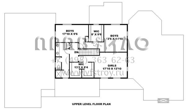 Проект двухэтажного дома с гаражом на три и более машин в английском стиле S5-550 (039-00699)