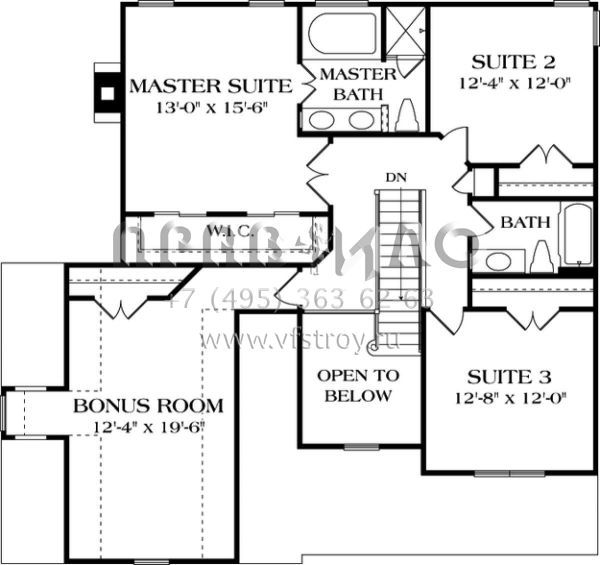 Проект двухэтажного дома с гаражом на две машины в американском стиле S5-186 (3323-00067)