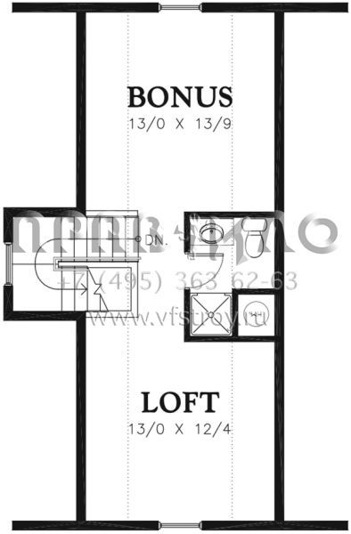 Проект трехэтажного дома без гаража в стиле Ранчо S5-212 (2559-00742)