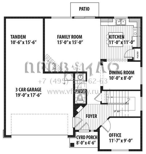 Проект двухэтажного дома с гаражом на три и более машин в скандинавском стиле S5-197 (9488-00018)