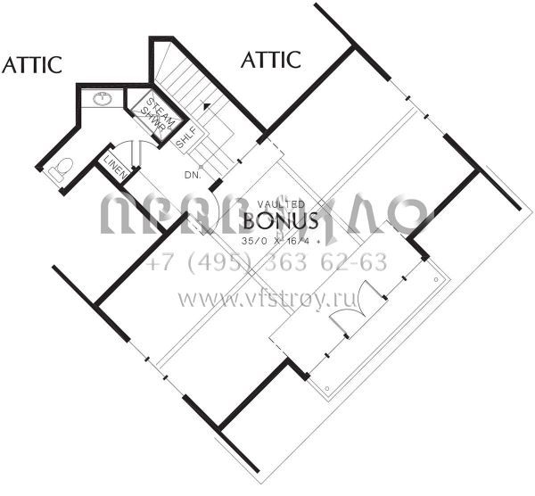 Проект трехэтажного дома с гаражом на три и более машин в стиле Ранчо S5-653 (2559-00602)